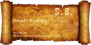 Deuch Blanka névjegykártya
